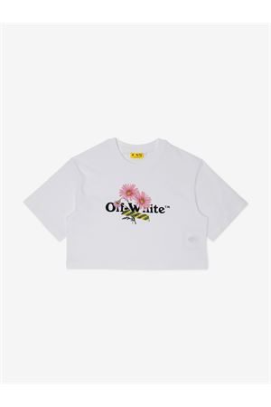 t-shirt in cotone bianco OFF WHITE KIDS | OGAA019S26JER001100